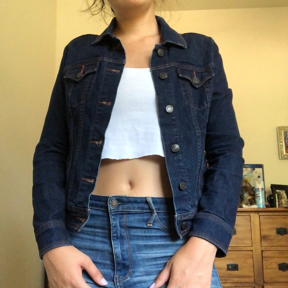 Dark wash denim jacket